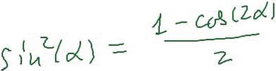 Sine squared half-angle identity