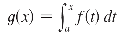 Integral definition of g(x)