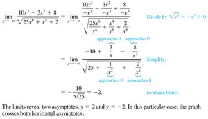 Limit calculation for negative infinity