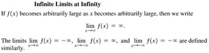 Definition of infinite limits at infinity