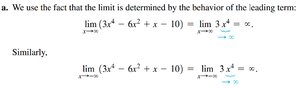 Limit calculation for polynomial with even degree