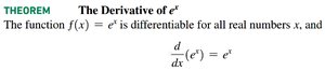 Derivative of e^x using limit definition