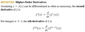 Definition of higher-order derivatives