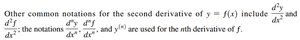 Notation for higher-order derivatives