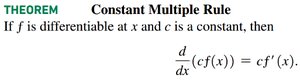 Constant Multiple Rule theorem