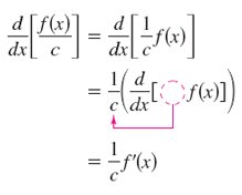 Derivative with constant in denominator