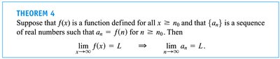 Limits of sequences defined by functions