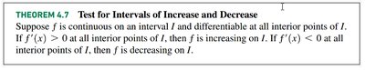 Graph of decreasing function