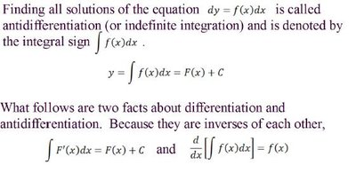 Indefinite Integration and its Properties