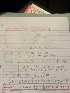 Partial fraction decomposition and integration