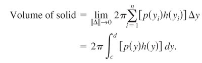Integral formula for shell volumes