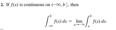 Improper integral over the entire real line