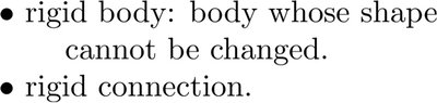 Definition of rigid body and rigid connection