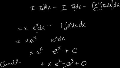 Worked example: integration by parts for x e^x