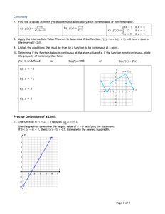 Graph for continuity analysis