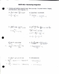 Worked integration problems