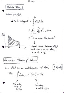 Definite integral and area under curve