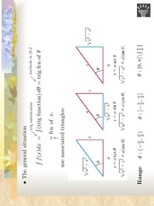Associated triangles for trig substitutions