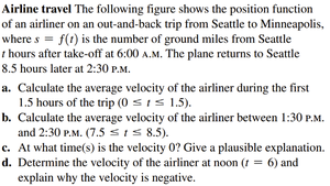 Position graph with secant line (average velocity)