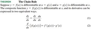 Example of chain rule for three functions