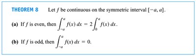 Theorem 8: Even and Odd Functions