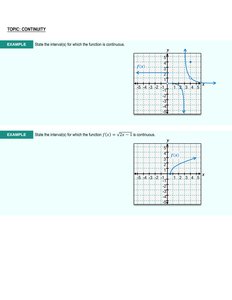 Intervals of continuity