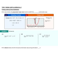 Direct substitution for limits