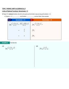 Limits with denominator zero