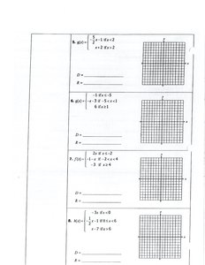 Piecewise function graphs and domains/ranges