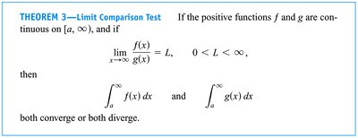 Limit Comparison Test theorem box