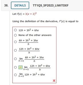 Quotient rule exponential function multiple choice
