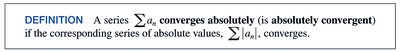 Definition of absolute convergence