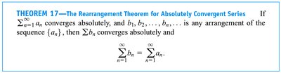 Theorem 17 - The Rearrangement Theorem for Absolutely Convergent Series