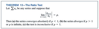 Theorem 13 - The Ratio Test