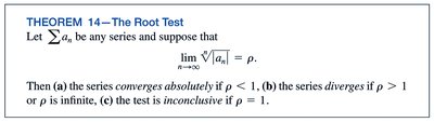 Theorem 14 - The Root Test