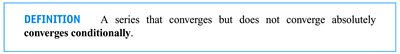 Definition of conditional convergence