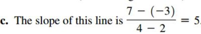 Explanation of slope and direction for the line