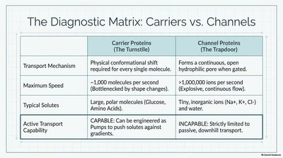 Diagnostic matrix: Carriers vs. channels