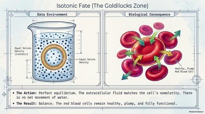 Isotonic fate: Equilibrium
