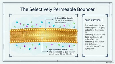 Selectively permeable membrane structure