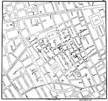 John Snow's spot map of London cholera outbreak