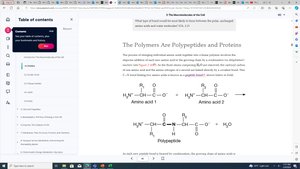 Peptide bond formation between amino acids