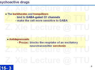 Lecture slide: Psychoactive drugs and synaptic ion channels