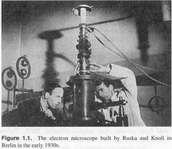 Early electron microscope built by Ruska and Knoll