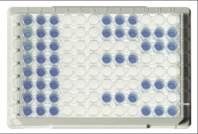 ELISA plate with color change