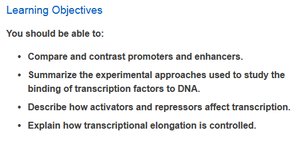 Learning objectives for transcription factors