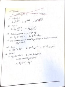 Exam 3 Review Worksheet Page 2