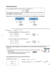 Solving logarithmic equations by rewriting in exponential form