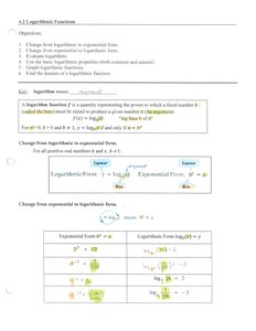 Natural logarithms and their properties