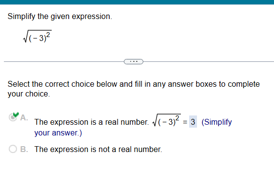 Square root of a squared number